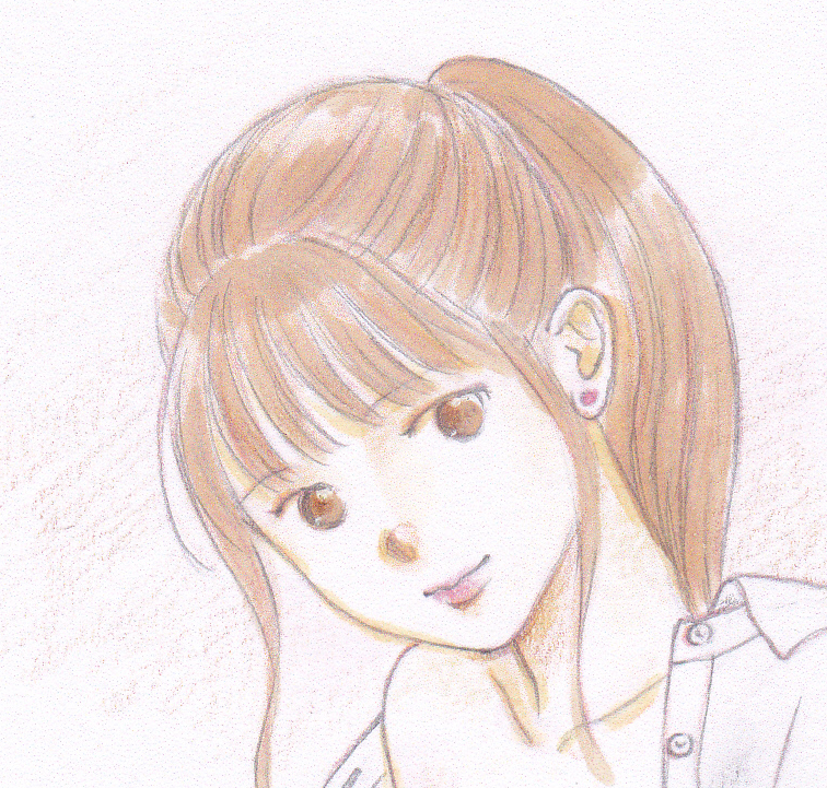 vivi 手描きイラスト「venus274」複製加筆画B5判 ポニーテール vivi 手描きイラスト「venus274」複製加筆画B5判 ポニーテール