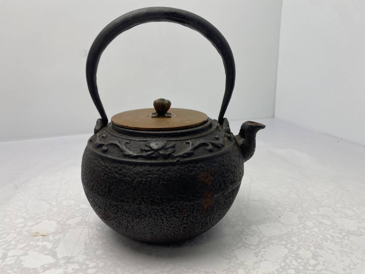 4/5☆龍文堂 造☆南部鉄器 鉄瓶 煎茶道具 茶道具 【中古/現状品 4/5☆龍文堂 造☆南部鉄器 鉄瓶 煎茶道具 茶道具 【中古/現状品