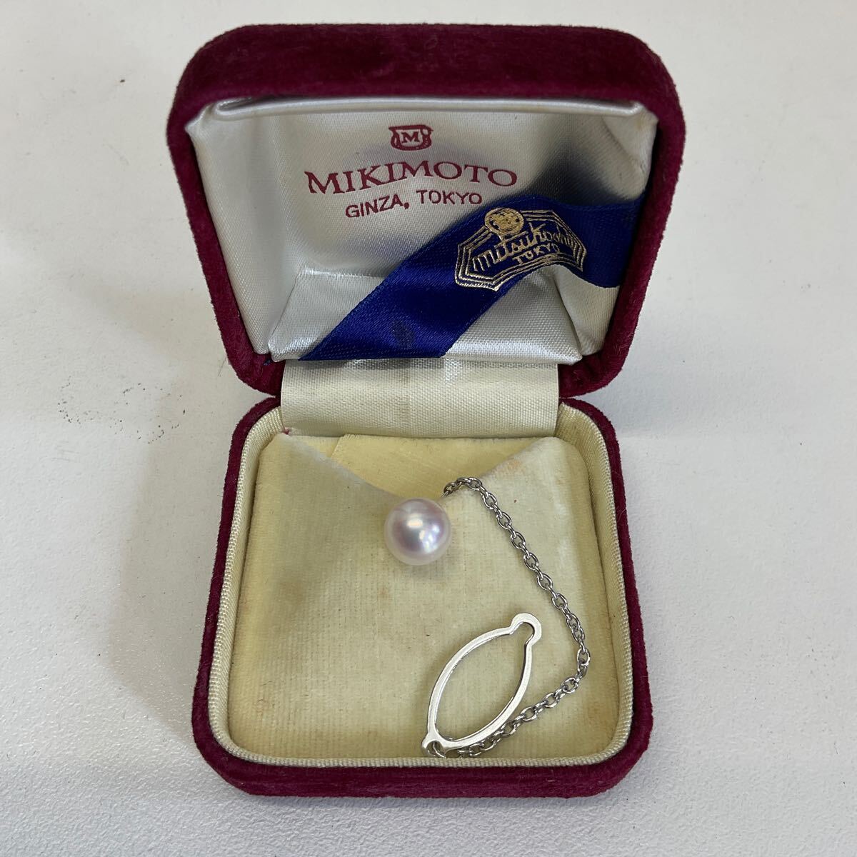 営AB29-60Y MIKIMOTO ミキモト パール タイピン シルバーカラー 営AB29-60Y MIKIMOTO ミキモト パール タイピン シルバーカラー