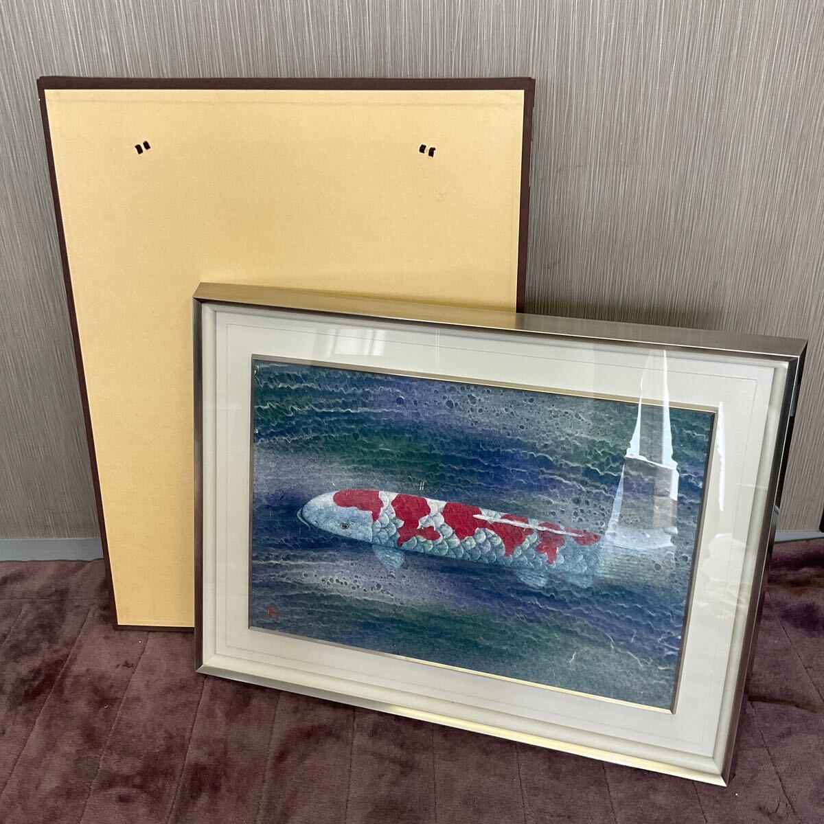 営MK55-160Y【真作保証】山内一生 鯉 和紙工芸 小原和紙工芸 営MK55-160Y【真作保証】山内一生 鯉 和紙工芸 小原和紙工芸