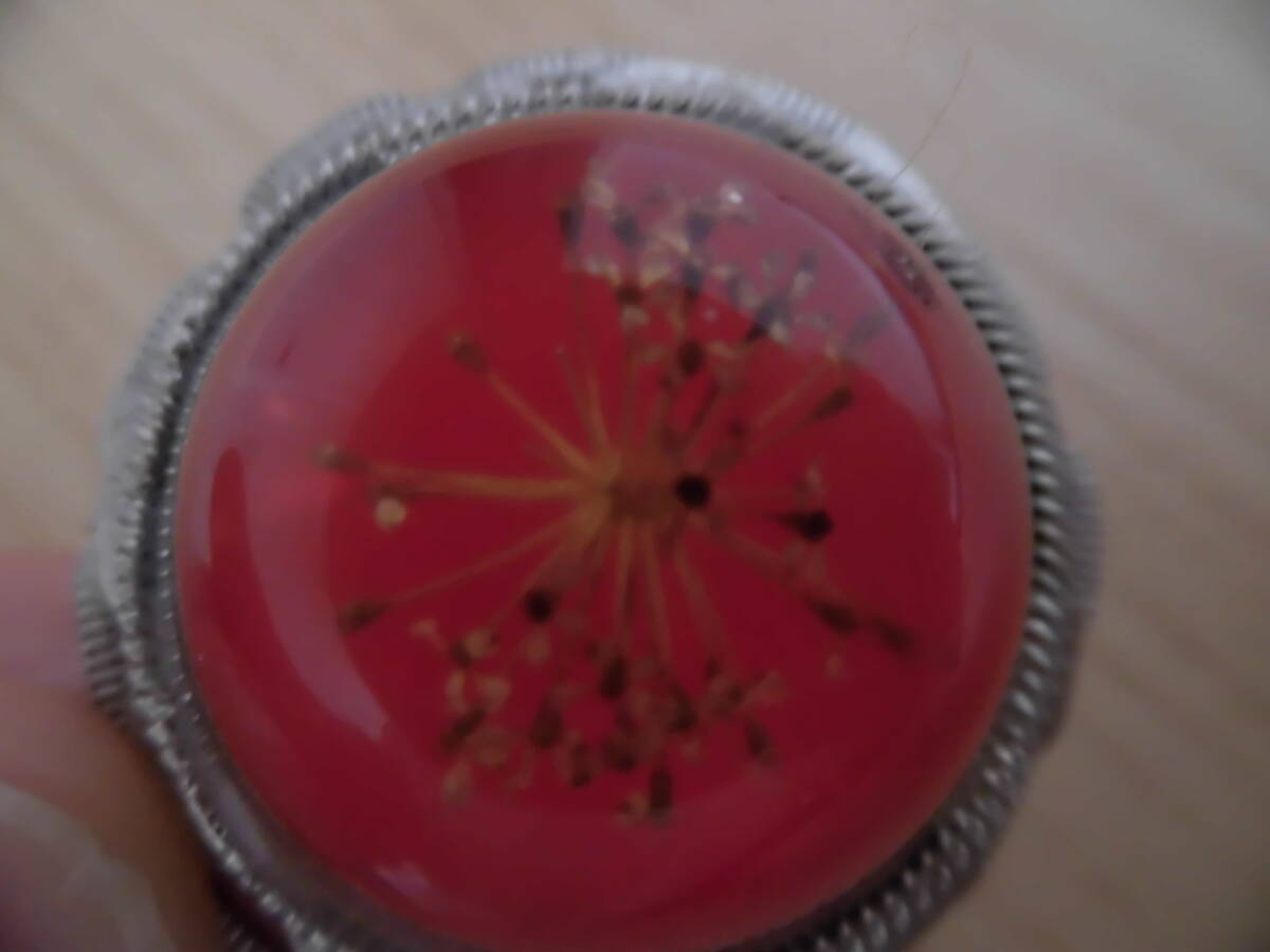 中古品★昭和レトロ　ヴィンテージ　アンティーク★水中花　花　ブローチ　ネックレストップ★1個_画像7