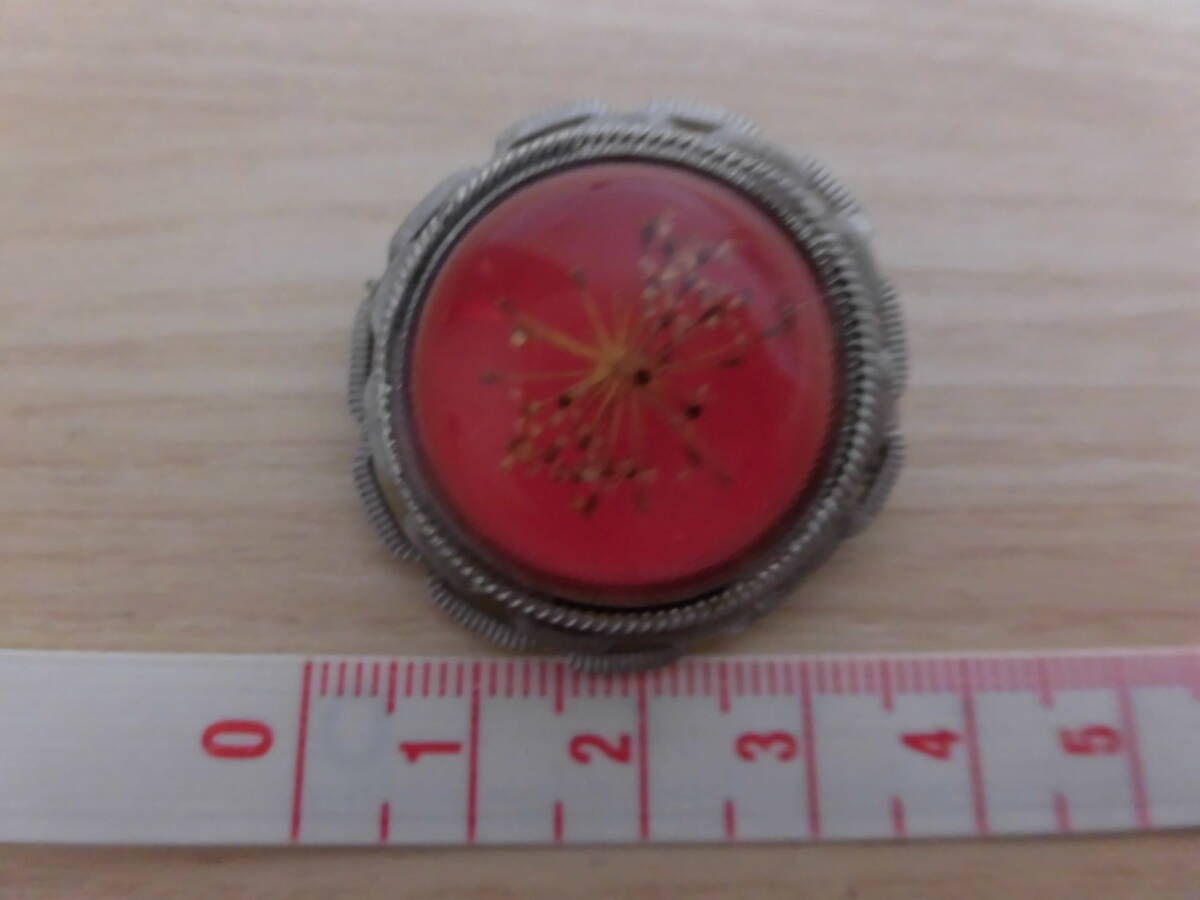 中古品★昭和レトロ　ヴィンテージ　アンティーク★水中花　花　ブローチ　ネックレストップ★1個_画像10