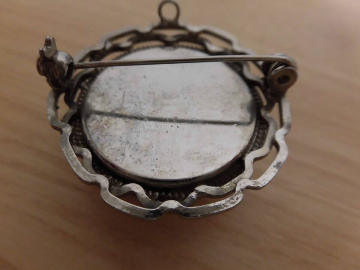 中古品★昭和レトロ　ヴィンテージ　アンティーク★水中花　花　ブローチ　ネックレストップ★1個_画像9