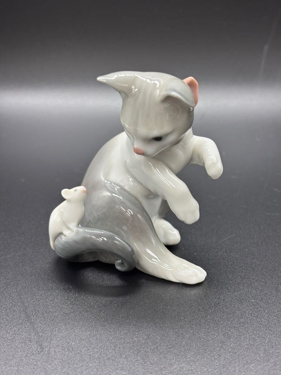 1円~LLADRO リヤドロ 驚いた仔猫ちゃん ネコとネズミ フィギュ 1円~LLADRO リヤドロ 驚いた仔猫ちゃん ネコとネズミ フィギュ