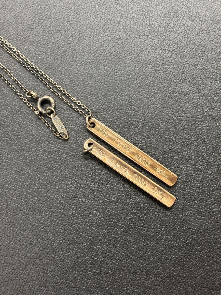 1円~ TIFFANY&Co. ティファニー 1837 ネックレス シルバー バー 1円~ TIFFANY&Co. ティファニー 1837 ネックレス シルバー バー