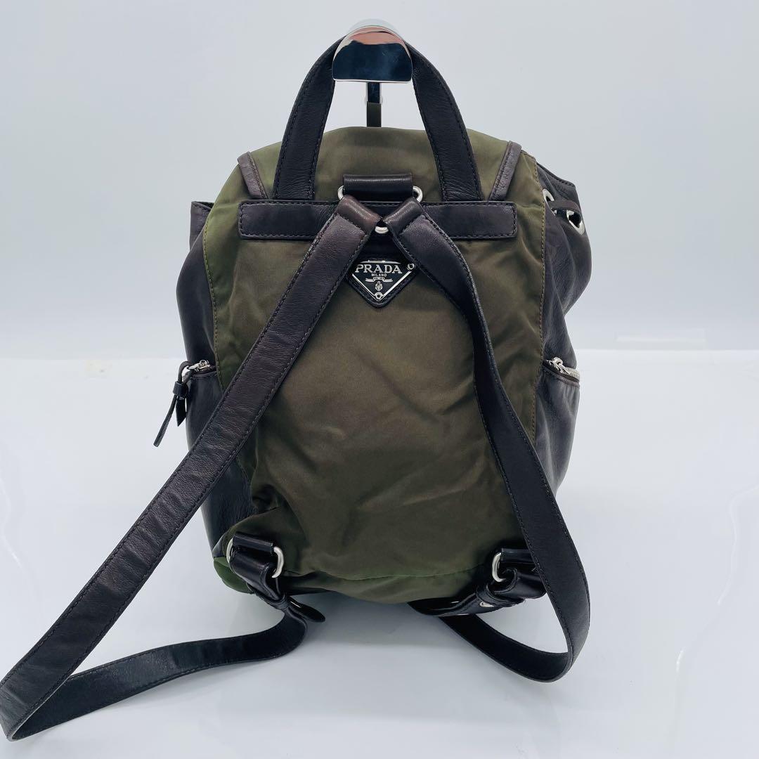PRADA プラダ リュックサック ナイロン カーキ マルチ バッグ PRADA プラダ リュックサック ナイロン カーキ マルチ バッグ