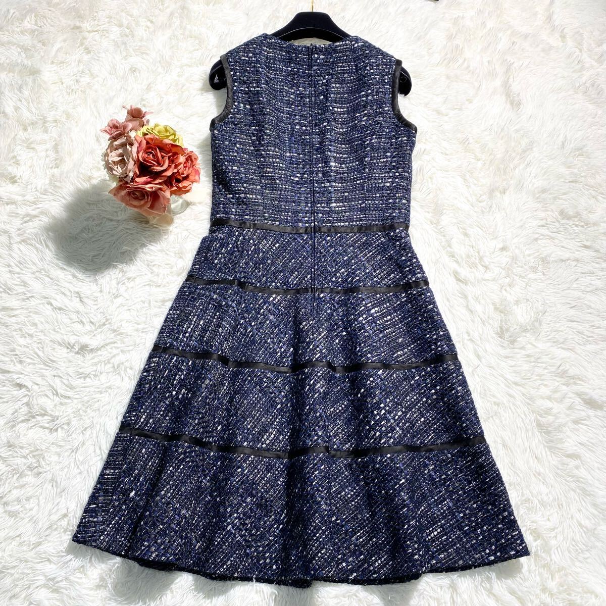 Rene ルネ　ティアードフレアワンピース size36 ルネ❇️Rene❇️フランス製ツィードティアードフレアワンピース36