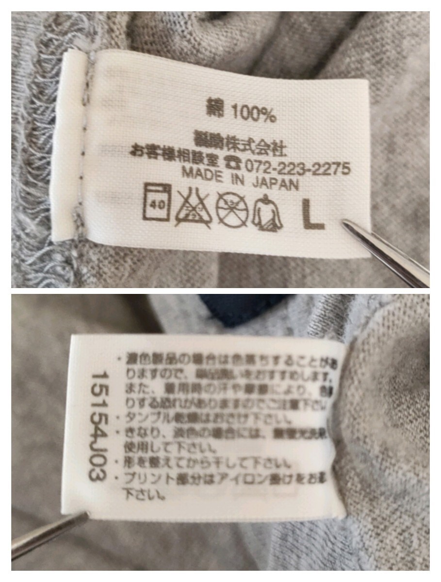 BURBERRY LONDON(バーバリー)VネックTシャツ Lサイズ グレー BURBERRY LONDON(バーバリー)VネックTシャツ Lサイズ グレー