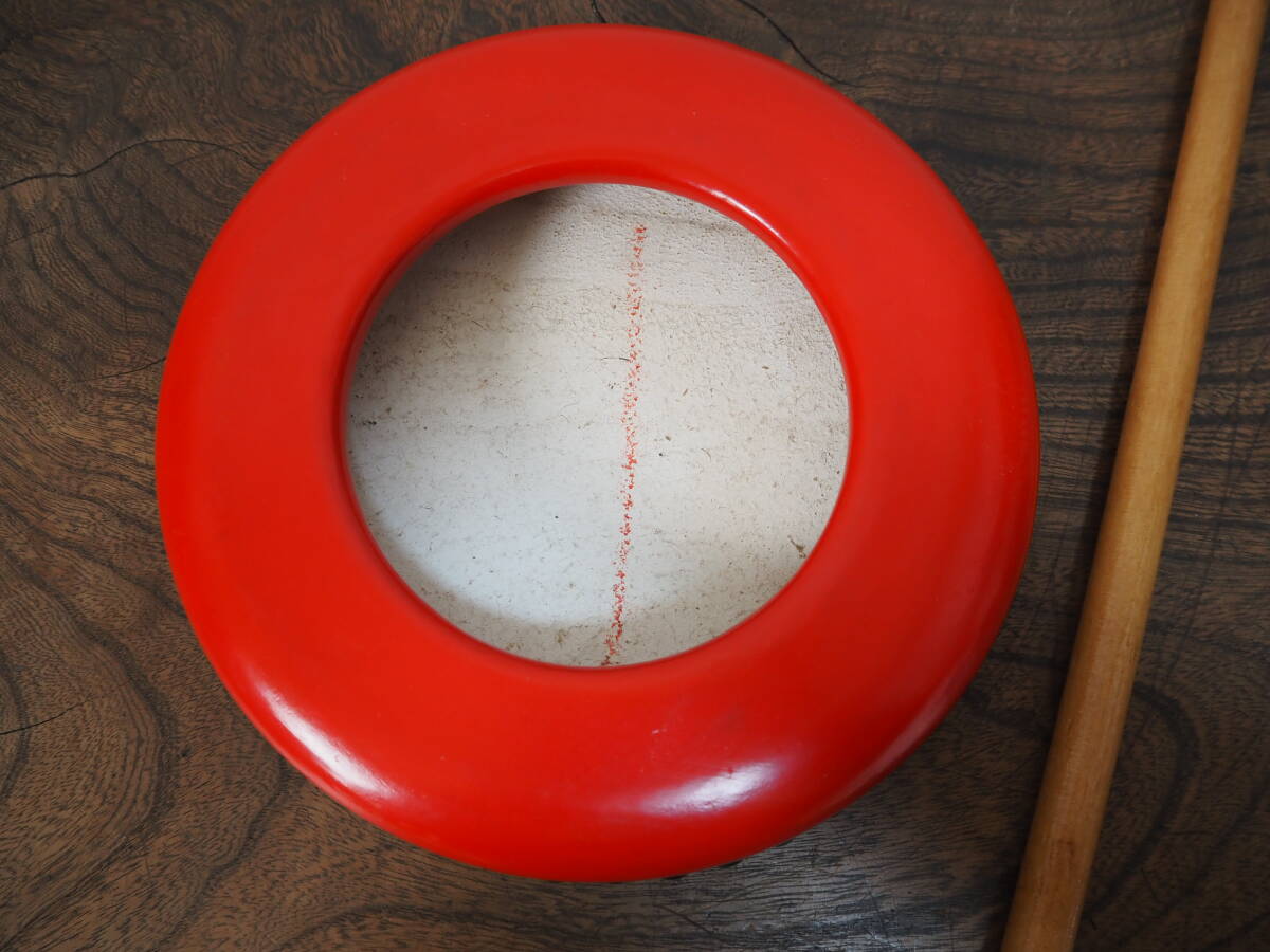 沖縄 パーランクー 直径21cm バチ付き 水牛皮製 伝統芸能 沖縄 パーランクー 直径21cm バチ付き 水牛皮製 伝統芸能