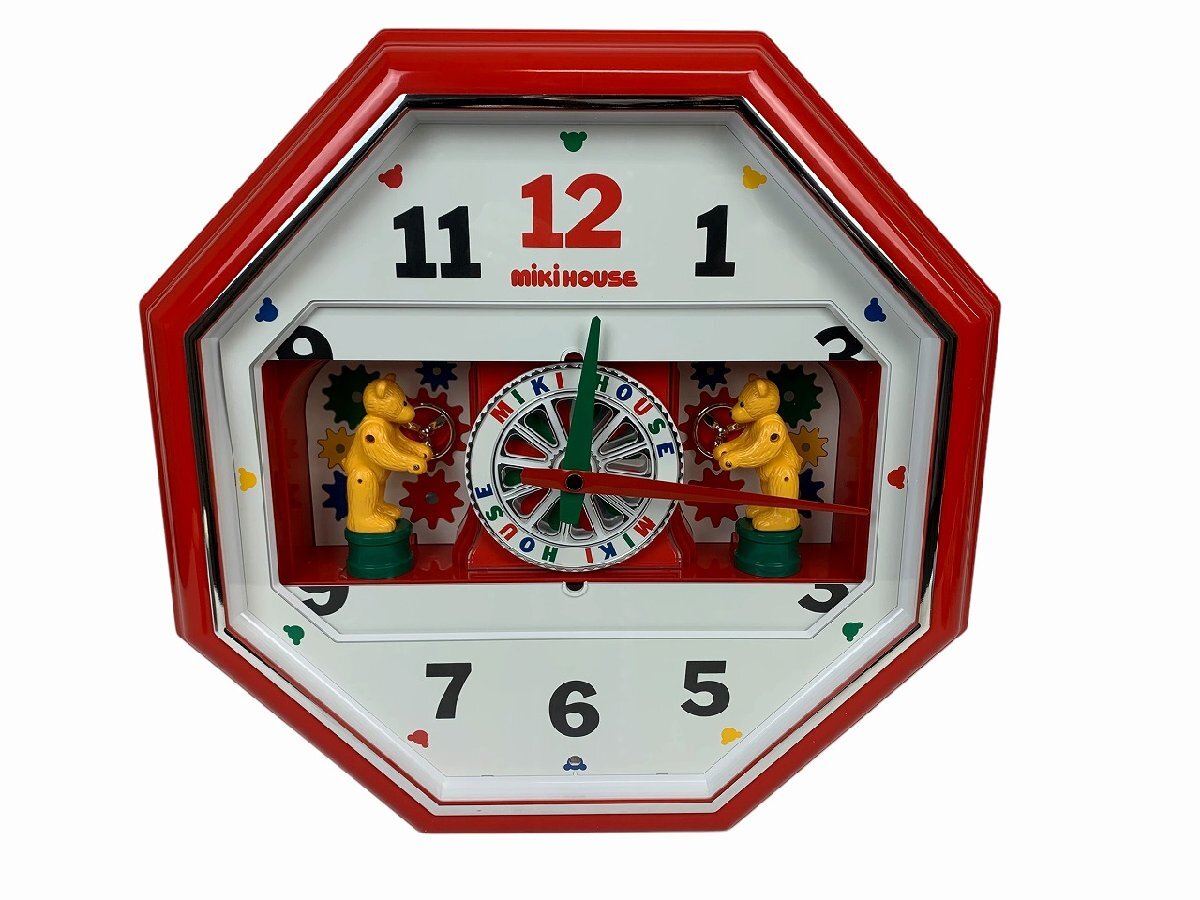 【美品】MIKIHOUSE ミキハウス ベア ミュージッククロック からくり時計 MIKIHOUSE ミキハウス ベア ミュージッククロック からくり時計