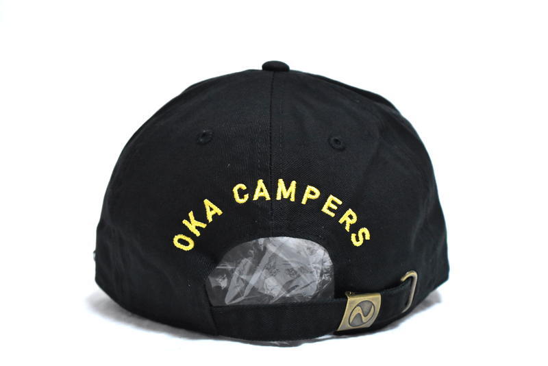 【送料無料】新品 Russeluno x Punk Drunkers 丘キャンパーズ ベースボールキャップ OKA-22105 ブラック ラッセルノゴルフ パンク