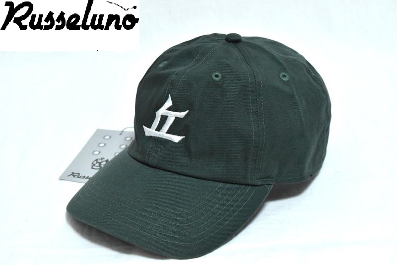【送料無料】新品 Russeluno x Punk Drunkers 丘キャンパーズ ベースボールキャップ OKA-22105 グリーン ラッセルノゴルフ パンク