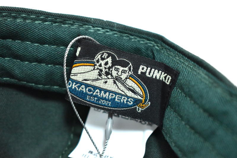 【送料無料】新品 Russeluno x Punk Drunkers 丘キャンパーズ ベースボールキャップ OKA-22105 グリーン ラッセルノゴルフ パンク