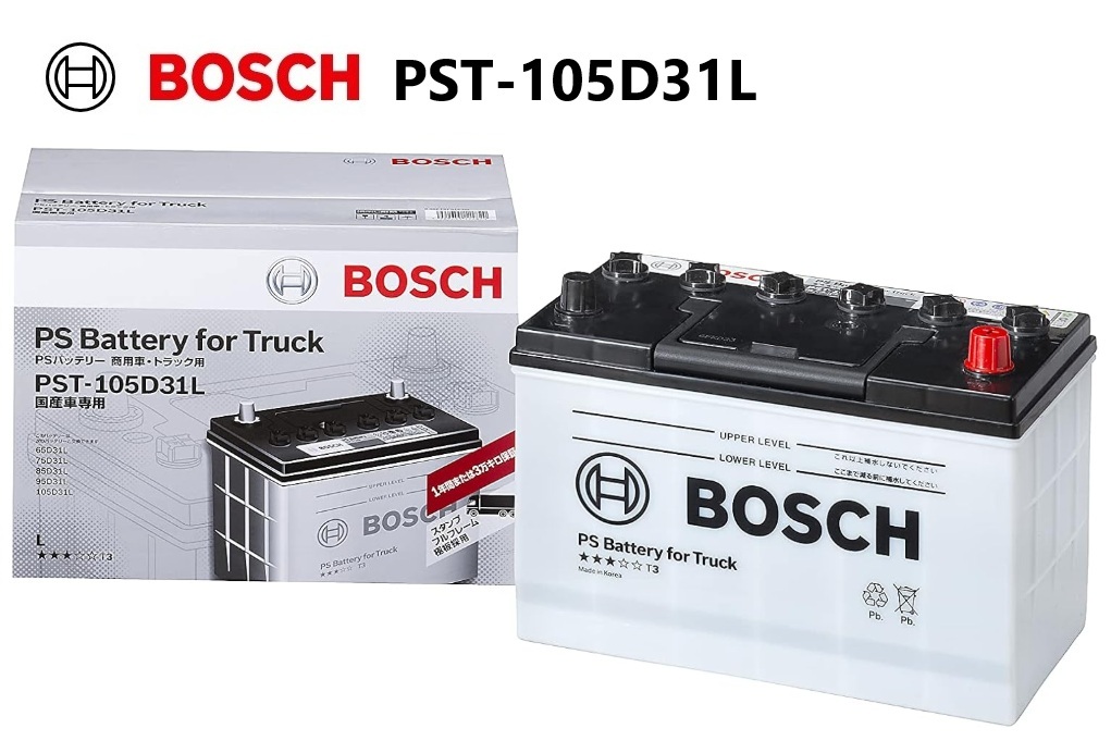 【メーカー取り寄せ】ボッシュ BOSCH PST-105D31L 高性能 トラック・商用車バッテリー 国産車用 互換 D31L_画像1