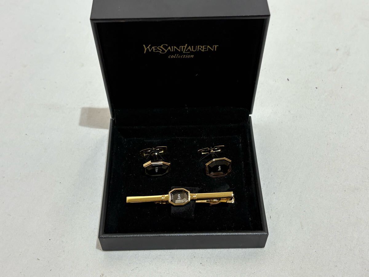 「S0011」YSL イヴサンローラン ネクタイピン カフリンクス セット