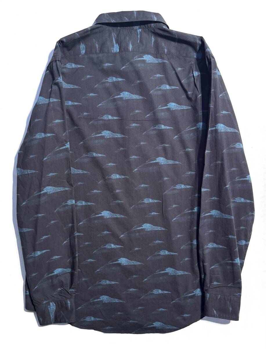 美品【定価2萬】Paul Smith ポールスミス FLYING SAUCER プリントシャツ M 総柄 UFO【専門店クリーニング済】メンズ 送料430円 日本制