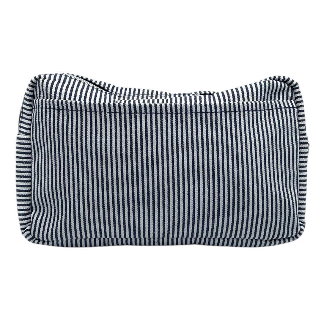 MARY QUANT マリークワント ストライプポーチ キャンバス 鏡付