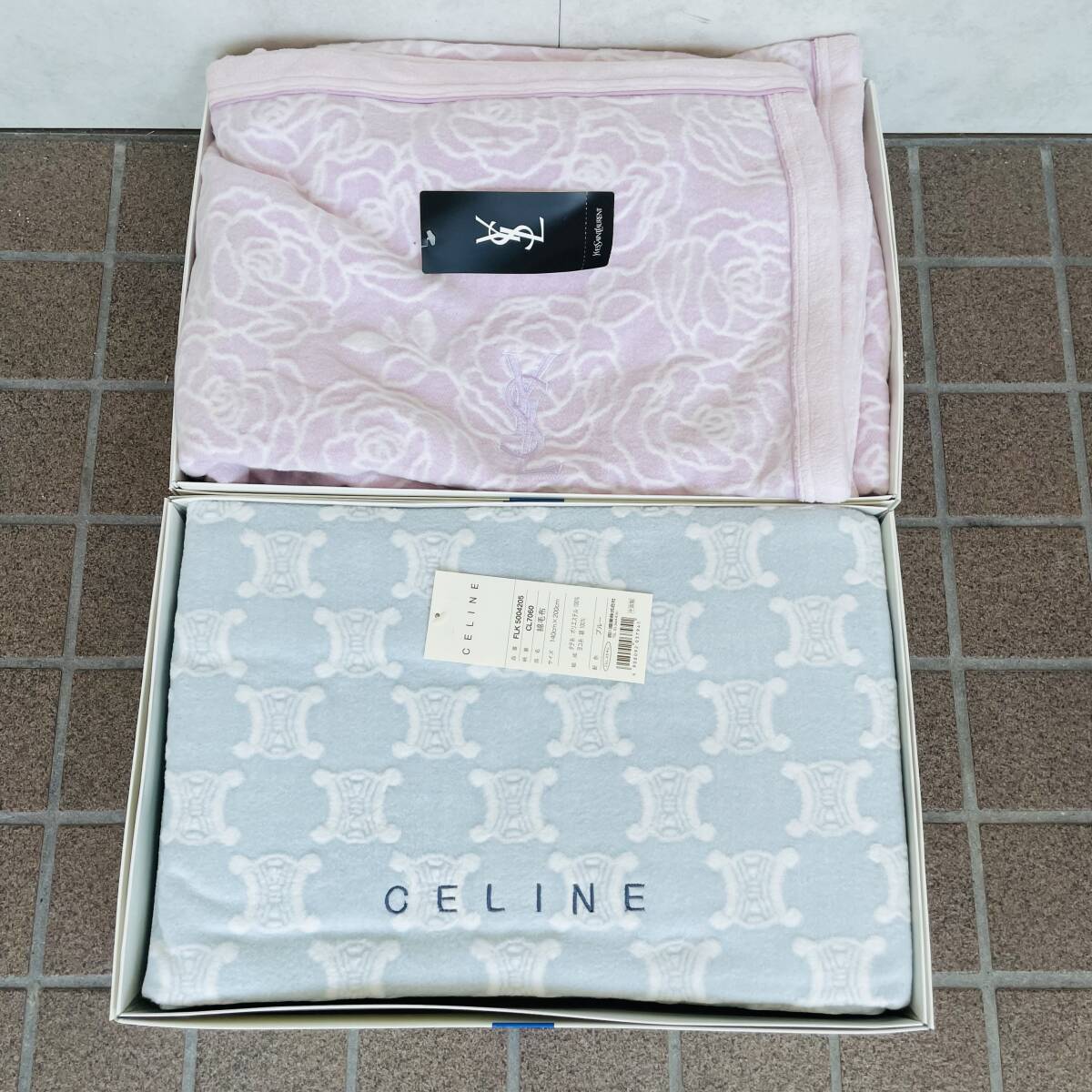 NC1066 未使用 毛布 2点 まとめ CELINE セリーヌ FLK5004205
