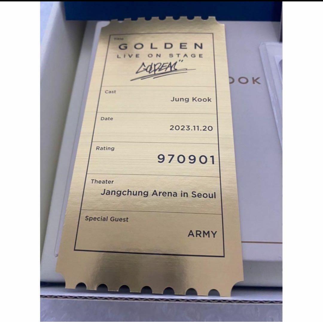 BTS グク golden live ショーケース ソンムル 当選者特典 トレカ BTS グク golden live ショーケース ソンムル 当選者特典 トレカ