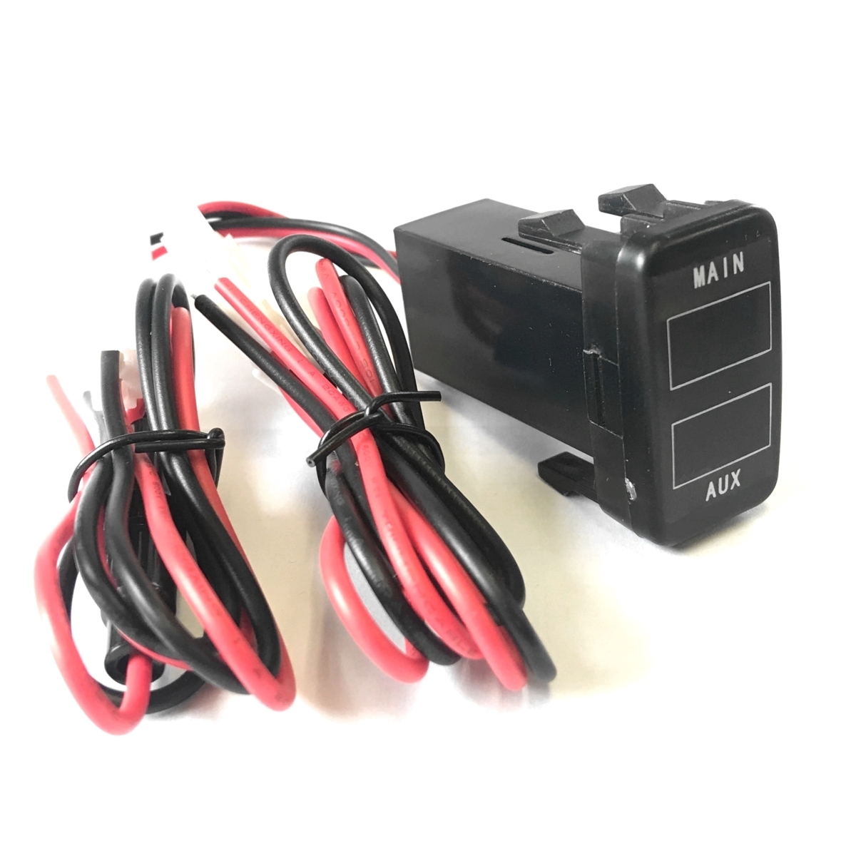 ★送320円★新品 POG スバル用 電圧計 2パターン MAIN+AUX　DEX/ステラ/プレオ他 スイッチホール取付 AUX-DQ_画像2