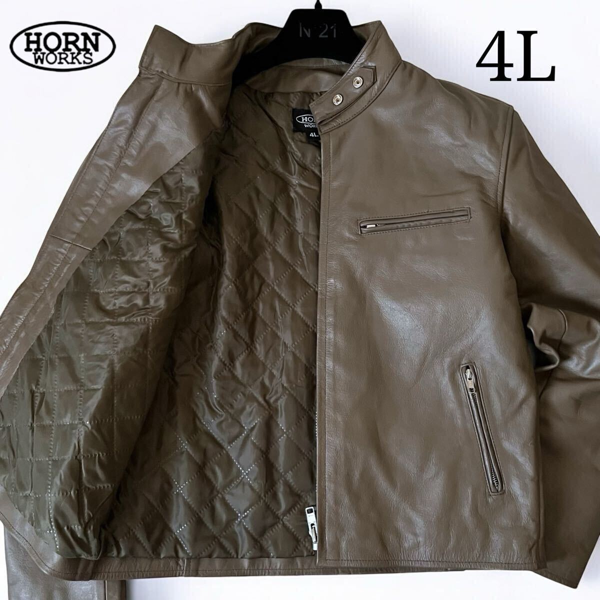 使用感極小 希少色 4L ホーンワークス シングルライダース 使用感極小 希少色 4L ホーンワークス シングルライダース