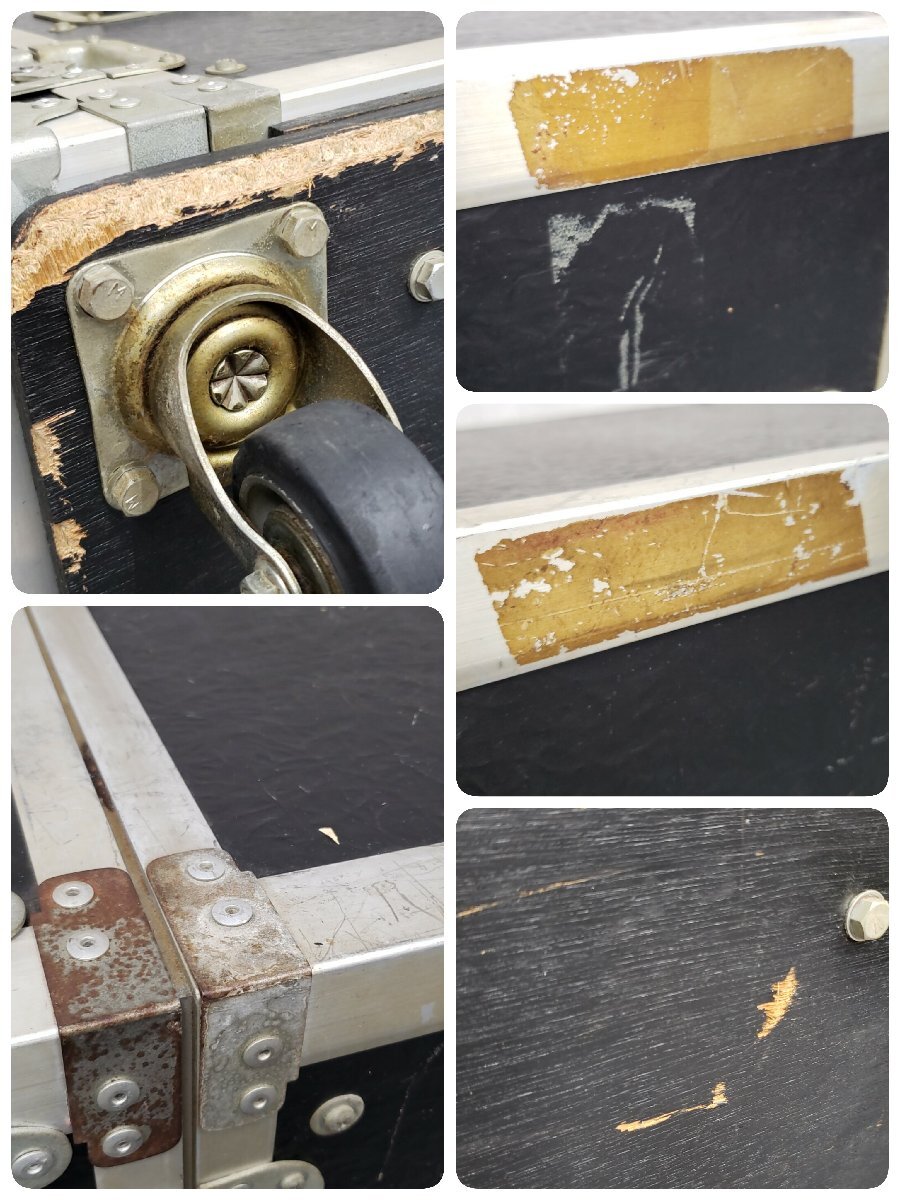 機器輸送ハードケース 大型機材ケース 外寸63×52.5×60cm キャスター付 機材入れ ラックケース フライトケース 収納 音響機器 【220r481_画像6