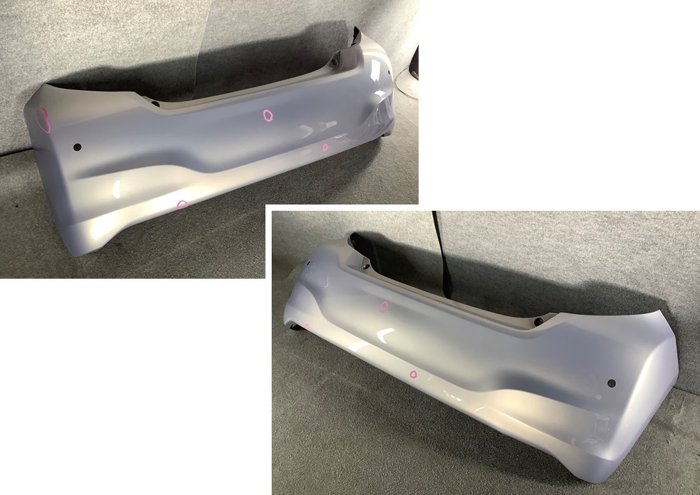 A2143-イ中　ヴィッツ　KSP130　リアバンパー　シルバーメタ系　52153-52740-K0　☆_画像2