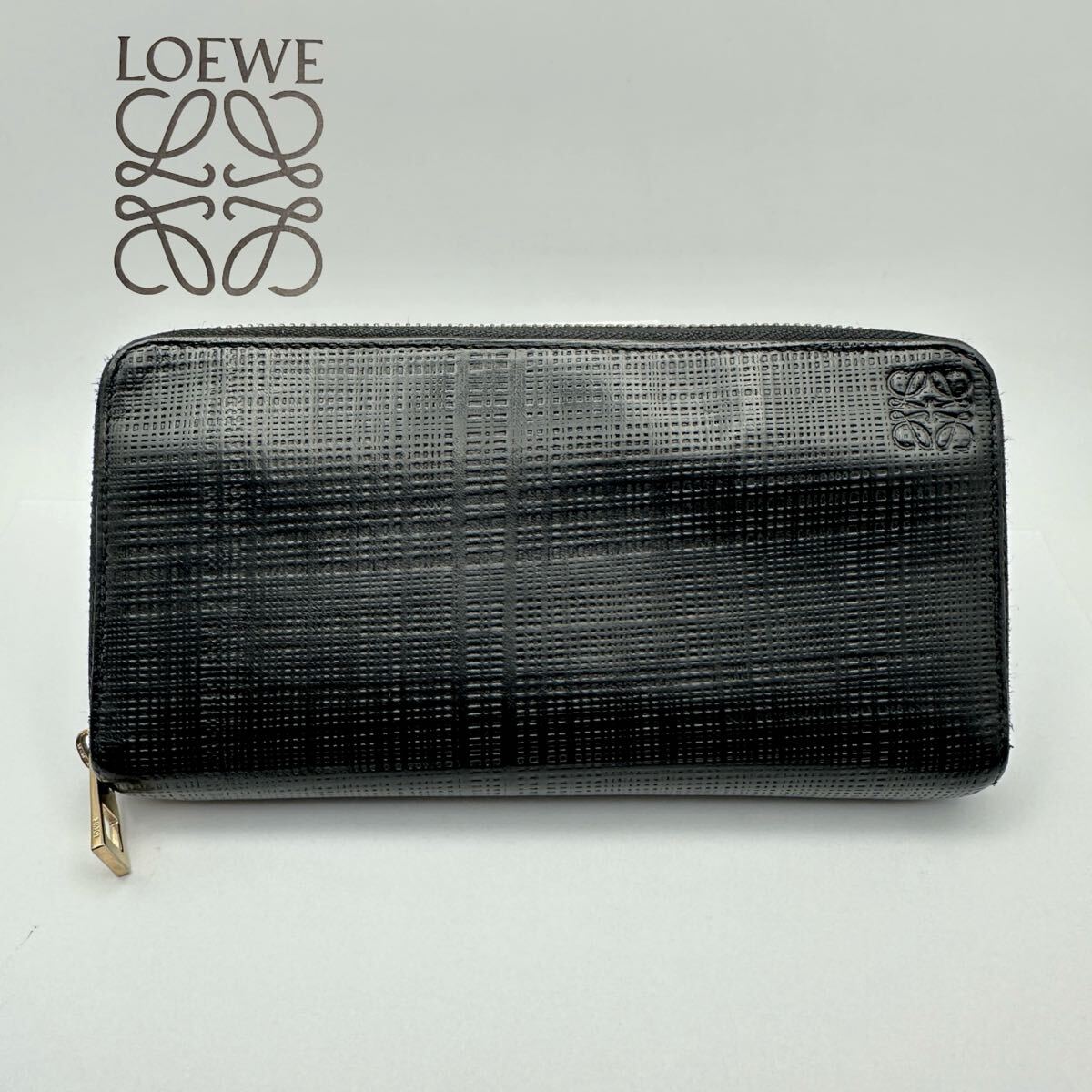 LOEWE ロエべ 長財布 アナグラム ラウンドファスナー ゴールド LOEWE ロエべ 長財布 アナグラム ラウンドファスナー ゴールド