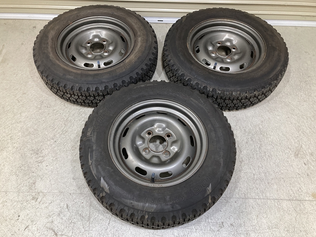 當(dāng)時(shí)物 日産 スチールホイール 14インチ 5J +23? PCD114.3 4H 3本セット ハコスカ ケンメリ スカイライン ローレル 等(P1666)