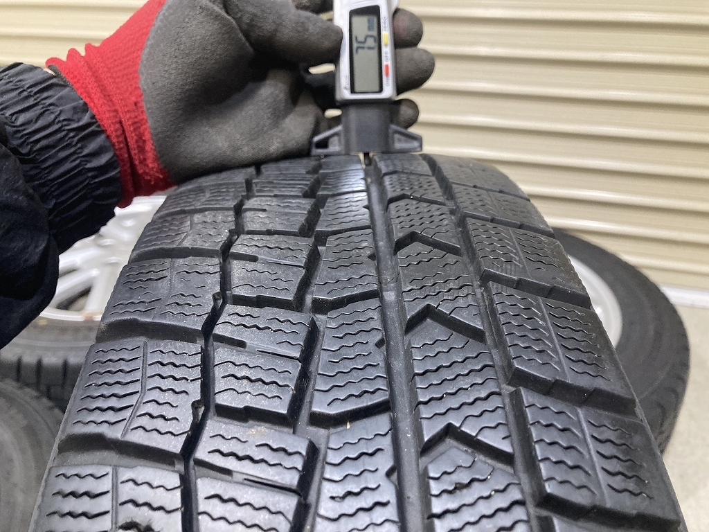 バリ溝 Modulo ホンダ 純正OP 15インチ 5.5J +45 PCD100 4H DUNLOP WM02 175/65R15 4本 フィット フリード グレイス (P1692)