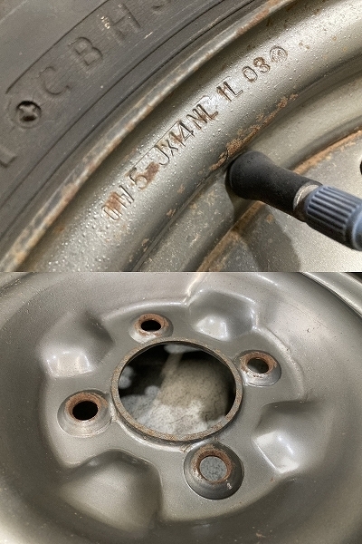 當(dāng)時(shí)物 日産 スチールホイール 14インチ 5J +23? PCD114.3 4H 3本セット ハコスカ ケンメリ スカイライン ローレル 等(P1666)