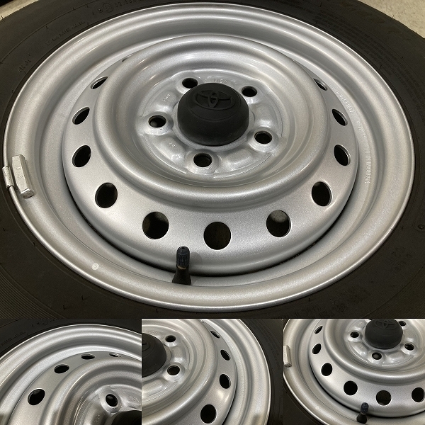 200km走行 '22年制 トヨタ タウンエース 純正 14インチ PCD114.3 5H ダンロップ SP LT30A 175/80R14 99/98N LT 4本 (P1535)