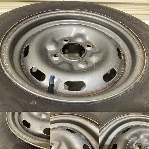 當(dāng)時(shí)物 日産 スチールホイール 14インチ 5J +23? PCD114.3 4H 3本セット ハコスカ ケンメリ スカイライン ローレル 等(P1666)