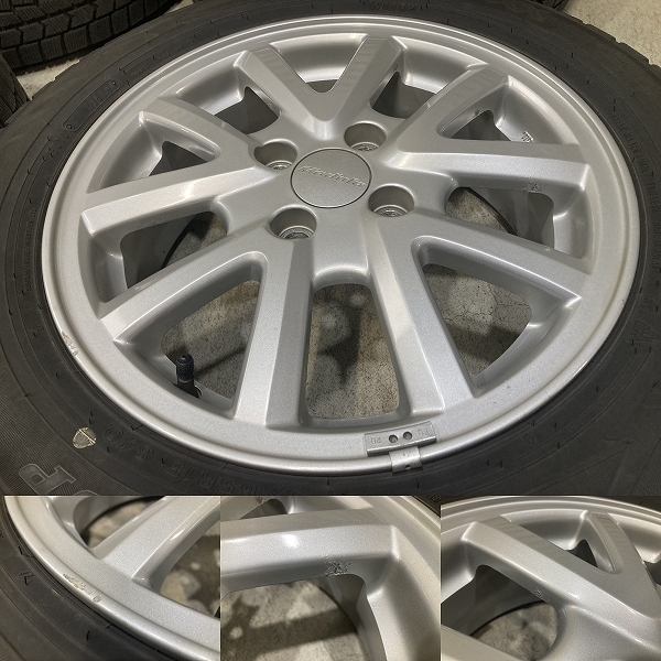 バリ溝 Modulo ホンダ 純正OP 15インチ 5.5J +45 PCD100 4H DUNLOP WM02 175/65R15 4本 フィット フリード グレイス (P1692)
