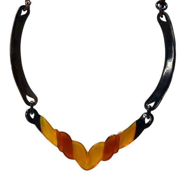 中古】ネックレス アクセサリー 鼈甲 べっ甲 天然素材 (べっ甲 中古】ネックレス アクセサリー 鼈甲 べっ甲 天然素材 (べっ甲