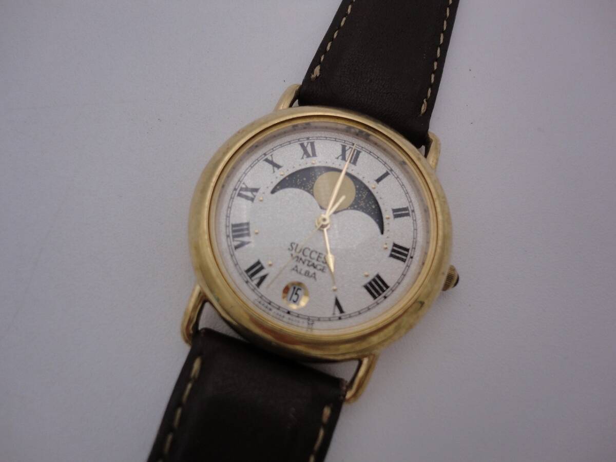 電池交換済み】動作品 SEIKO SUCCESS VINTAGE ALBA ムーン 電池交換済み】動作品 SEIKO SUCCESS VINTAGE ALBA ムーン