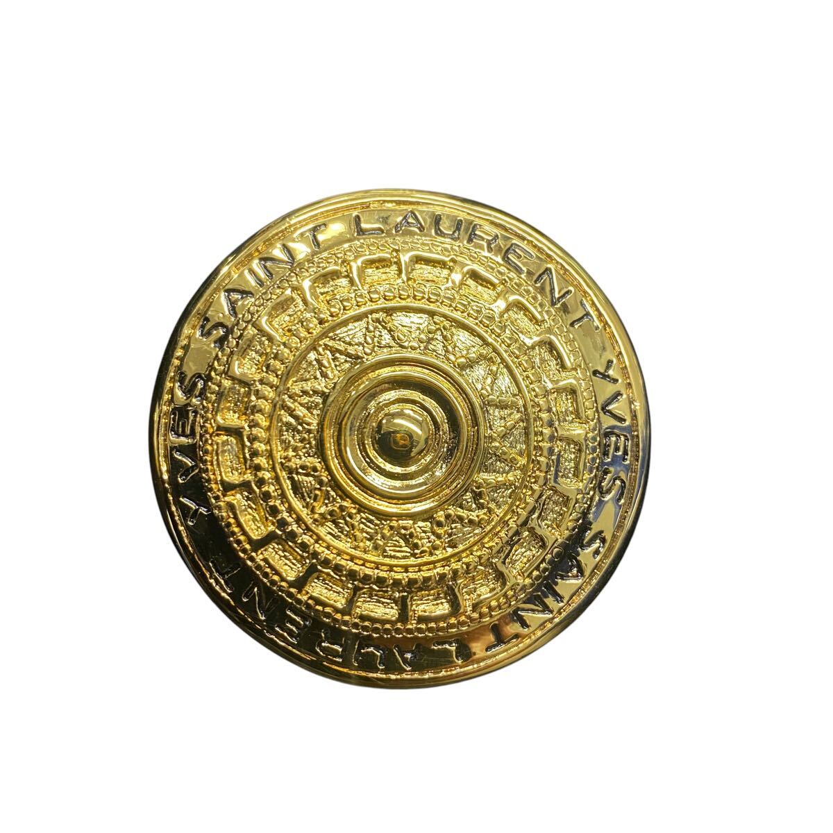 極美品 イヴサンローラン ヴィンテージ ゴールド ロゴ 太陽 ピン 極美品 イヴサンローラン ヴィンテージ ゴールド ロゴ 太陽 ピン