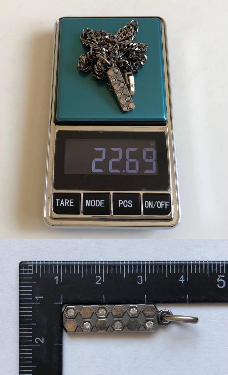 お歳暮ならオンライン ゲルマニウム 喜平 ネックレス ダイヤ0.12 ct GⅡW32(磁気 アクセサリー