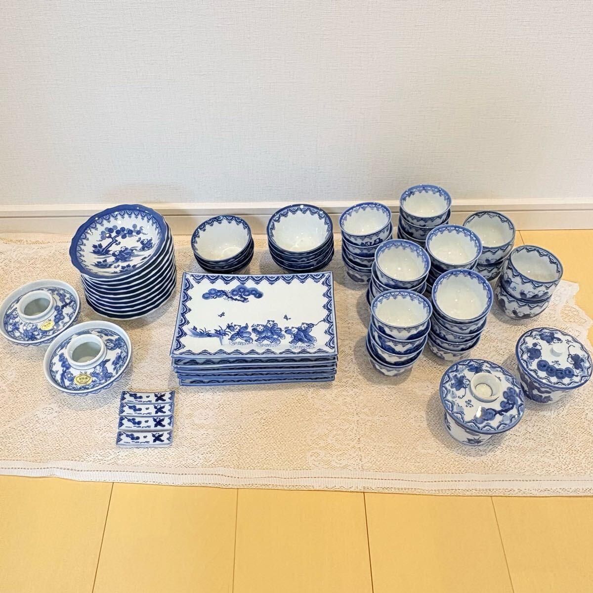 有田焼 鍋島 唐子 和食器 セット 35点 染付 江戸時代〜昭和