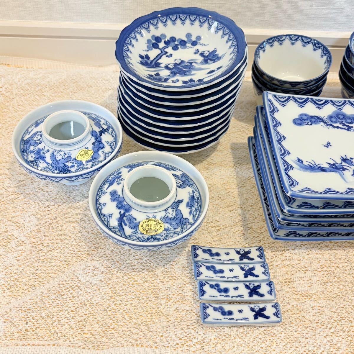 有田焼 美濃焼 唐子 湯呑 染付 皿 小鉢 長角皿 蓋付茶碗蒸し 卵 有田焼 美濃焼 唐子 湯呑 染付 皿 小鉢 長角皿 蓋付茶碗蒸し 卵