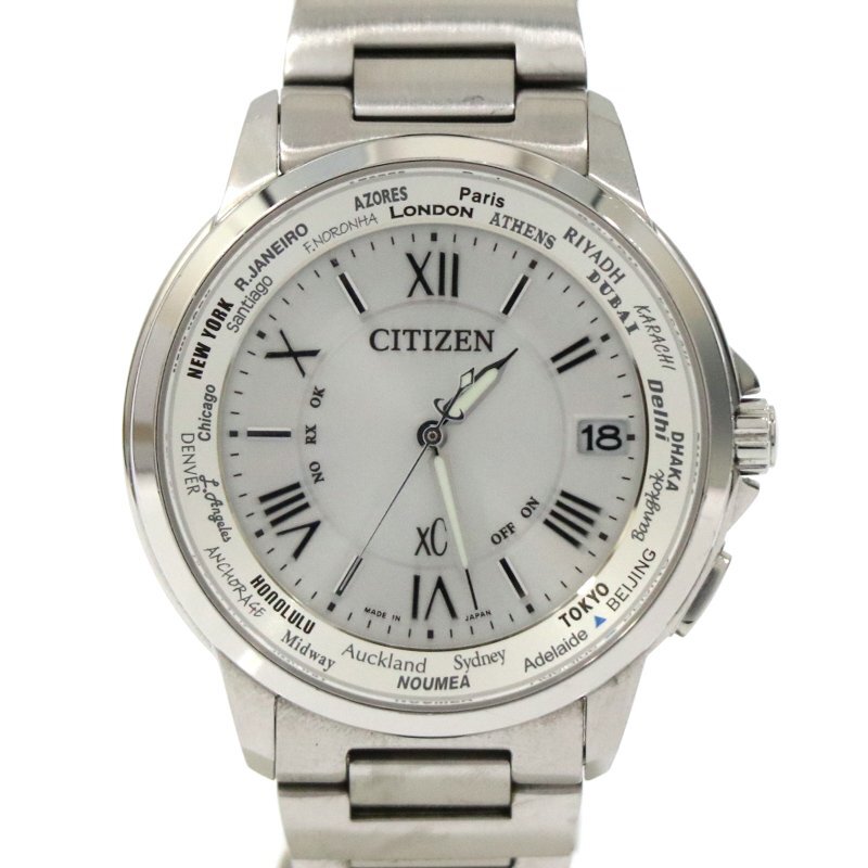 ◆ 送料無(wú)料 ◆ シチズン / CITIZEN ◆ H149-T018335 / Xc / クロスシー / エコドライブ ◆ 電波ソーラー デイト ステンレス 稼動(dòng)品