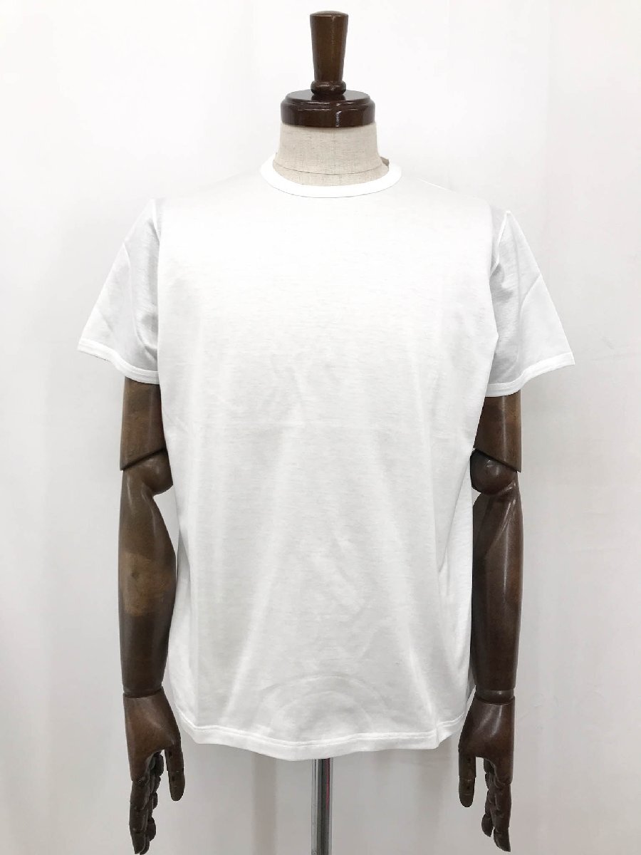 超美品【プラダ PRADA】ストレッチコットン クルーネック 半袖カットソー Tシャツ (メンズ) sizeS ホワイト イタリア制 ?17MT5711?