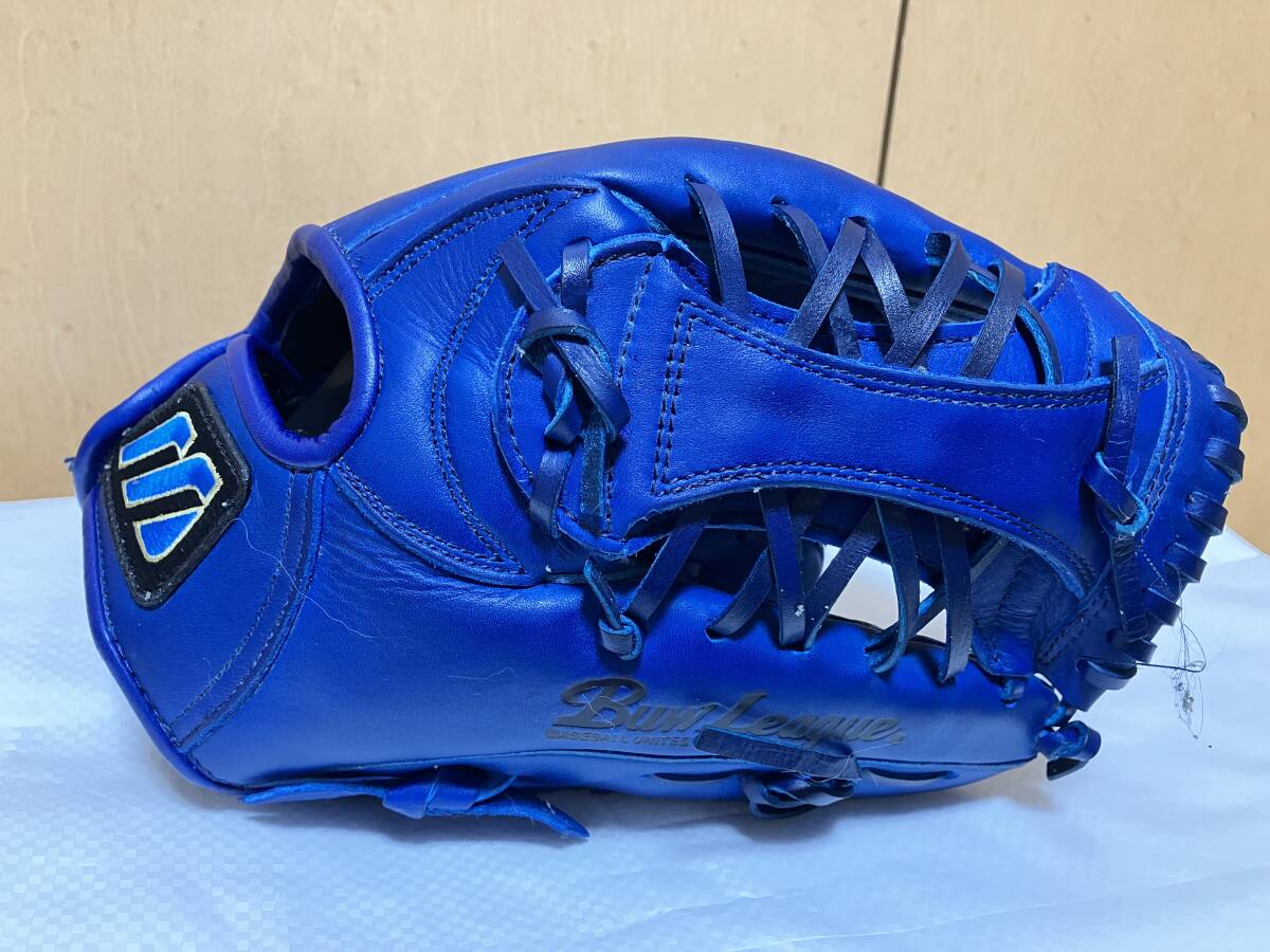 ほぼ新品】MIZUNO Buw League ミズノ 野球グローブ 青(オール