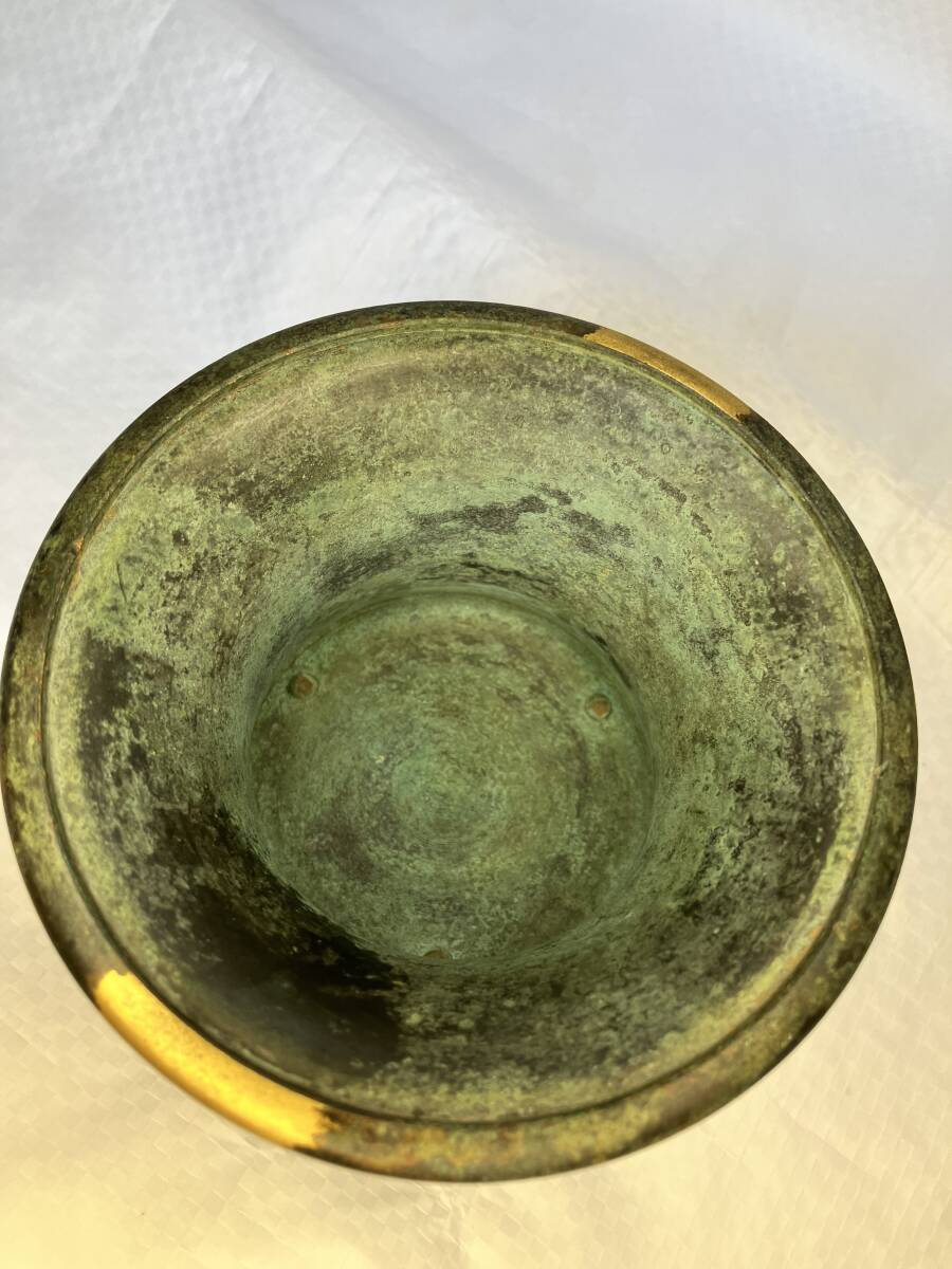 4世 秦蔵六 瑞雲 香炉 銅製 香道具 茶道具 青銅器 塗金銅 骨董品 4世 秦蔵六 瑞雲 香炉 銅製 香道具 茶道具 青銅器 塗金銅 骨董品