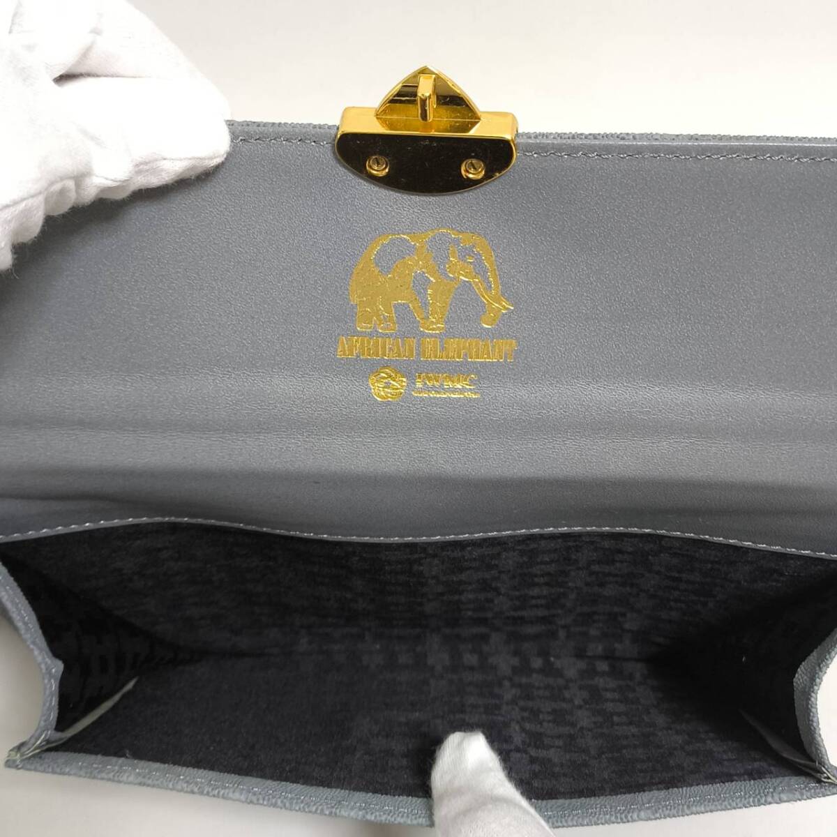 未使用品】エレファント(象革) セカンドバッグ ダブル 未使用品】エレファント(象革) セカンドバッグ ダブル