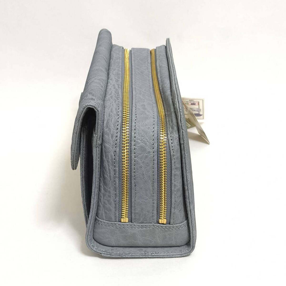 未使用品】エレファント(象革) セカンドバッグ ダブル 未使用品】エレファント(象革) セカンドバッグ ダブル