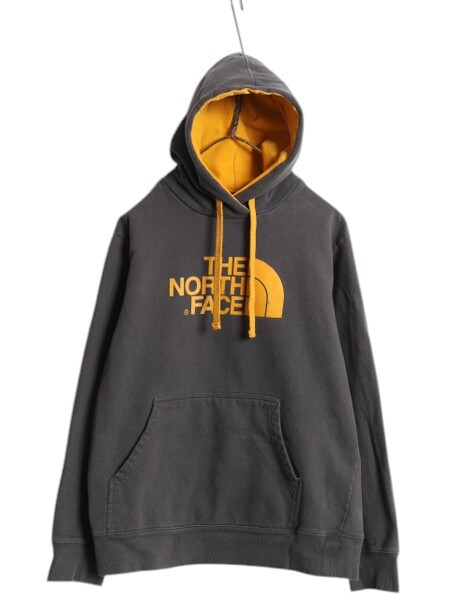 ノースフェイス プリント スウェット フード パーカー メンズ М / The North Face プルオーバー 里起毛 トレーナー アウトドア ツートン