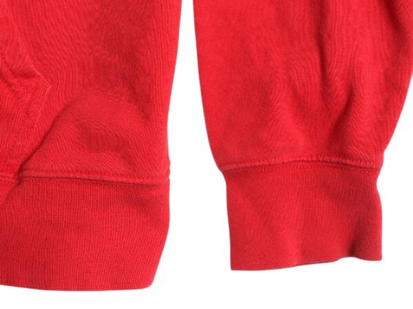 ノースフェイス プリント スウェット フード パーカー メンズ М 古著 The North Face アウトドア プルオーバー 里起毛 薄手 トレーナー 赤