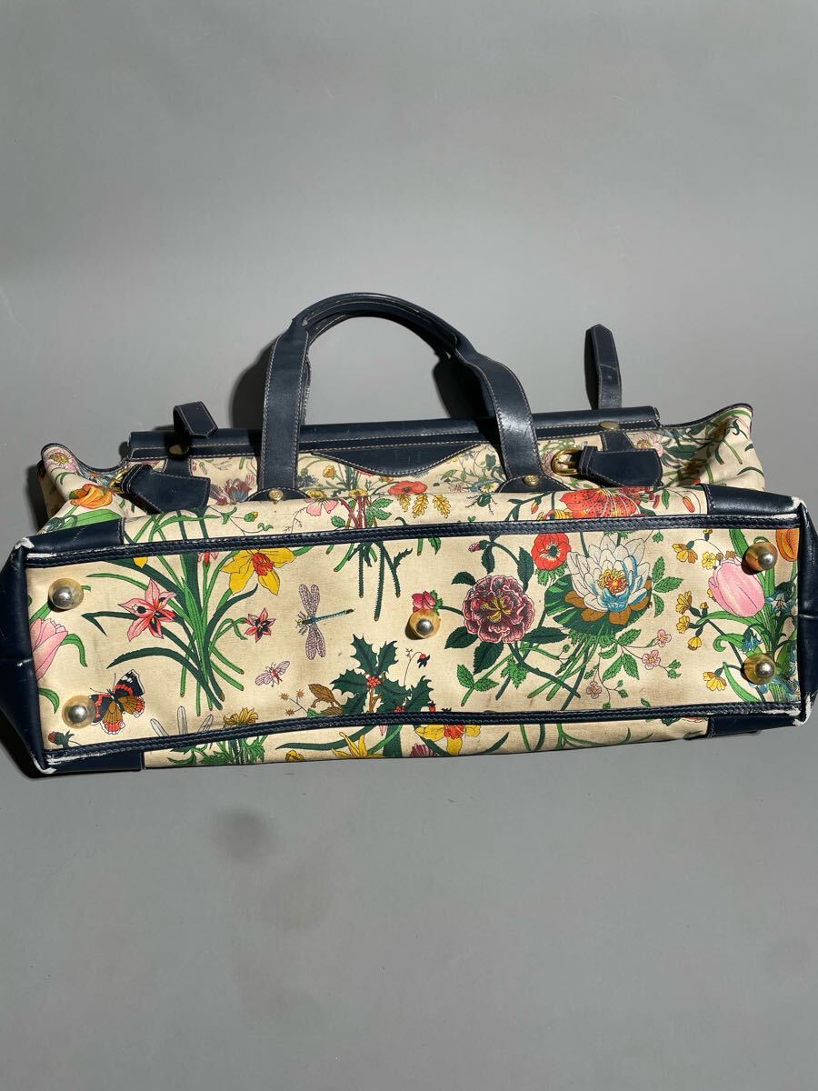 ヴィンテージ オールドグッチ フローラ トートバッグ GUCCI old ヴィンテージ オールドグッチ フローラ トートバッグ GUCCI old