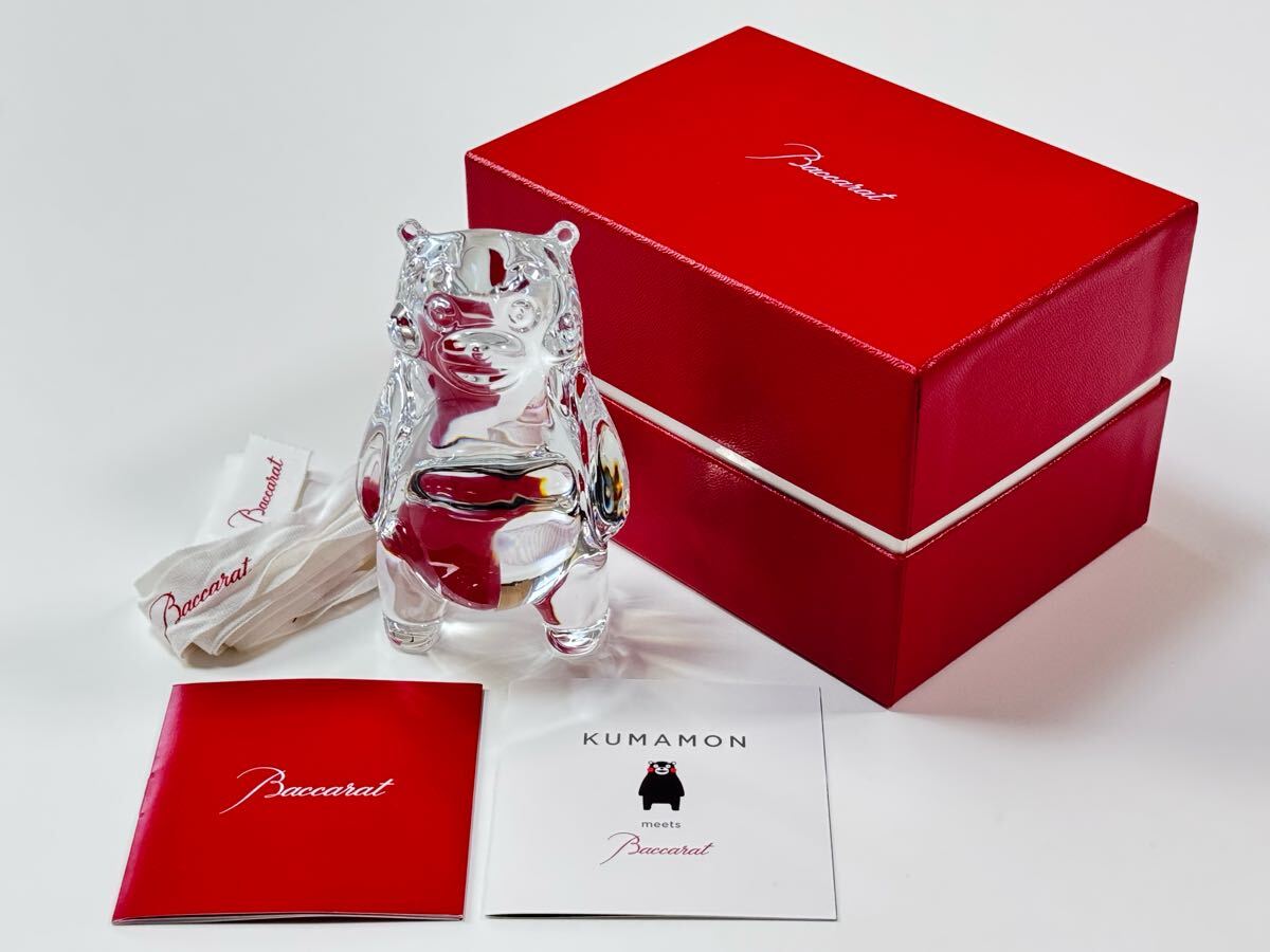 AZ-607 くまモン Baccarat バカラ クリスタル 箱 栞 置物 美品 AZ-607 くまモン Baccarat バカラ クリスタル 箱 栞 置物 美品